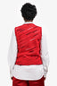 Balenciaga Red Wool Logo All Over Sweater Vest Size L