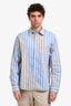 Gucci Blue/Beige Cotton Striped Button-Up Dress Shirt Size 41 Mens