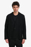 Homme Plissé Issey Miyake Black Pleated Blazer Size 3 Mens