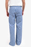 Marni Blue/White Striped Cotton Wide Leg Pants Size 42 Mens