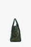 Celine Green Suede/Leather Micro Luggage Tote Bag
