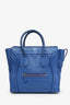 Celine Blue Smooth Calfskin Mini Luggage Tote