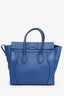 Celine Blue Smooth Calfskin Mini Luggage Tote