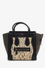 Celine Tricolour Leather/Python Micro Luggage Bag
