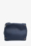 Celine Navy Blue Bullhide Calfskin Leather Medium Phantom Luggage Tote Bag