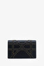 Christian Dior 2018 Black Leather Studded Diorama Wallet On Chain