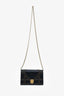 Christian Dior 2018 Black Leather Studded Diorama Wallet On Chain