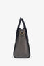 Celine Navy/Green Leather Nano Luggage Bag With Strap