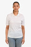 Versace White Baroque Collar Short Sleeve Shirt Size 46