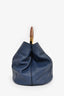 Marni Blue Leather Large 'Pannier' Bucket Bag with Strap