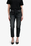R13 Black Gold Splatter Crossover Mid Rise Jeans Size 23