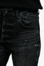 R13 Black Gold Splatter Crossover Mid Rise Jeans Size 23