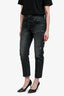 R13 Black Gold Splatter Crossover Mid Rise Jeans Size 23