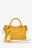 Balenciaga Yellow Leather 'Le City Bag' Mini Top Handle Bag
