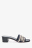 Christian Dior Navy D-way Heeled Slides Size 35