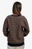 Gucci Blue/Brown GG Supreme V Neck Sweater Size S
