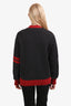 Louis Vuitton Grey/Red Logo Patch Cardigan Size M