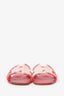 Hermès Pink Maxi Fringed Canvas Oran Sandals Size 39