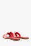 Hermès Pink Maxi Fringed Canvas Oran Sandals Size 39