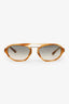 Brunello Cucinelli Tortoiseshell Frame Intarsia Rays Acetate Sunglasses
