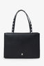 Amina Muaddi Black Leather Rhinestone Embellished 'Gilda' Mini Top Handle Bag