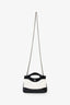 Pre-Loved Chanel™ 2023 Black/White Shiny Crumpled Calfskin Quilted Nano 31 Shopping Bag