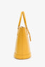 Prada Yellow Saffiano Vernice Bucket Bag With Strap