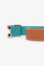 Hermès Gold/Blue Leather Reversible Karma Belt Size 32mm