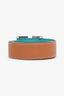 Hermès Gold/Blue Leather Reversible Karma Belt Size 32mm
