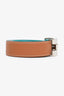 Hermès Gold/Blue Leather Reversible Karma Belt Size 32mm