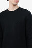 Louis Vuitton Black LV Striped Paneled Embossed Sweatshirt Size L Mens