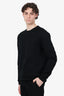 Louis Vuitton Black LV Striped Paneled Embossed Sweatshirt Size L Mens