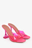 Amina Muaddi Pink PVC/Leather 'Lupita' Heels Size 37