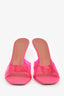 Amina Muaddi Pink PVC/Leather 'Lupita' Heels Size 37