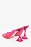 Amina Muaddi Pink PVC/Leather 'Lupita' Heels Size 37