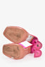 Amina Muaddi Pink PVC/Leather 'Lupita' Heels Size 37