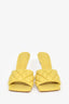 Bottega Veneta Yellow Leather Padded Heeled Sandals Size 37.5