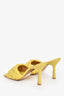 Bottega Veneta Yellow Leather Padded Heeled Sandals Size 37.5