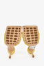 Bottega Veneta Yellow Leather Padded Heeled Sandals Size 37.5