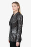 MM6 Maison Margiela Black Sequin Double Breasted Blazer Size 42