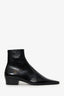 Saint Laurent Black Patent Leather Ankle Boots Size 43 Mens