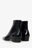 Saint Laurent Black Patent Leather Ankle Boots Size 43 Mens