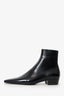 Saint Laurent Black Patent Leather Ankle Boots Size 43 Mens