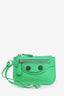 Balenciaga Green Leather Le Cagole Zip Card Holder