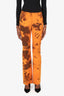 Proenza Schouler Orange Tie-dye Flared Jeans Size 4