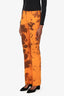 Proenza Schouler Orange Tie-dye Flared Jeans Size 4