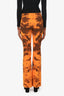 Proenza Schouler Orange Tie-dye Flared Jeans Size 4
