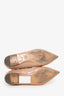 Valentino Nude Patent Leather Love Latch Ankle Strap Flats Size 38