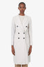 Reiss Light Grey Twill Coat Size 4