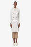 Reiss Light Grey Twill Coat Size 4